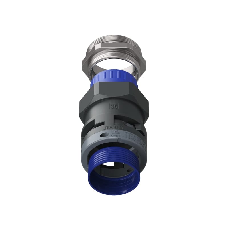 TEAFLEX - Raccordo pressacavo 36ISO50 27-32 SR diritto con filetto metallico IP68/IP69K.