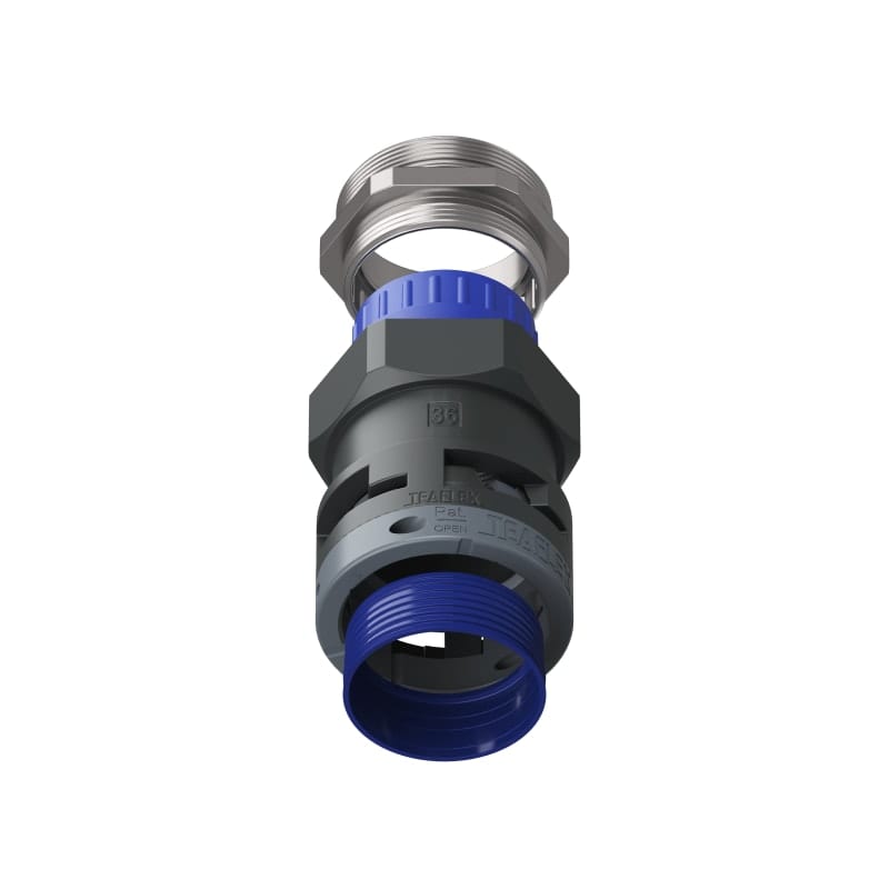 TEAFLEX - raccordo pressacavo 36iso50 29-34 sr diritto con filetto metallico ip68/ip69k