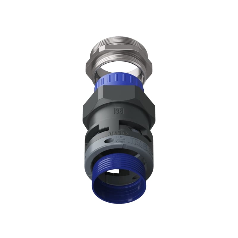 TEAFLEX - Raccordo pressacavo 36ISO50 32-36 SR diritto con filetto metallico IP68/IP69K.