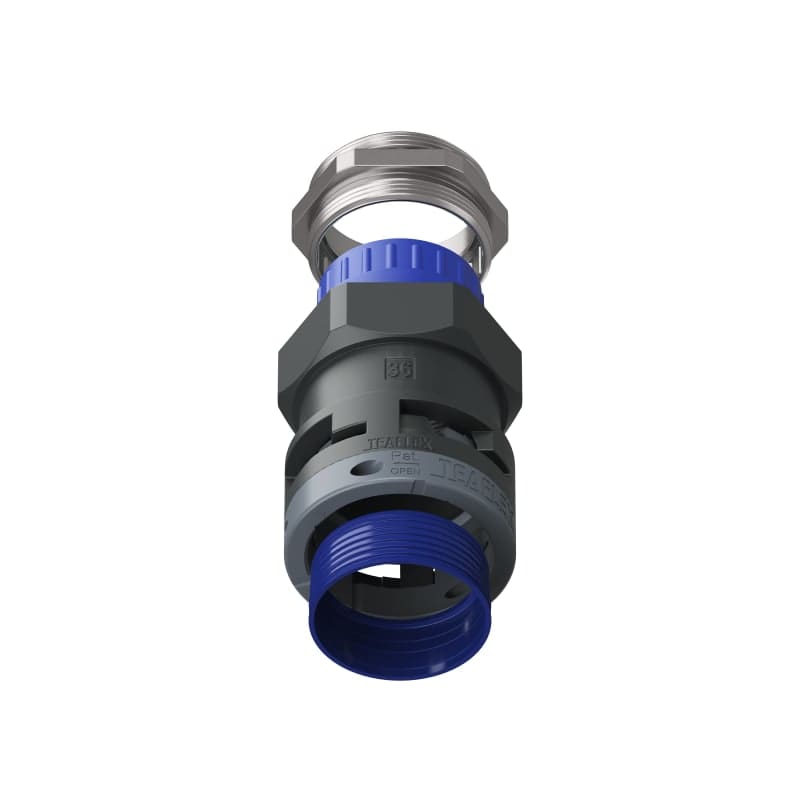 TEAFLEX - Raccordo pressacavo 36PG36 27-32 con filetto metallico IP68/IP69K.