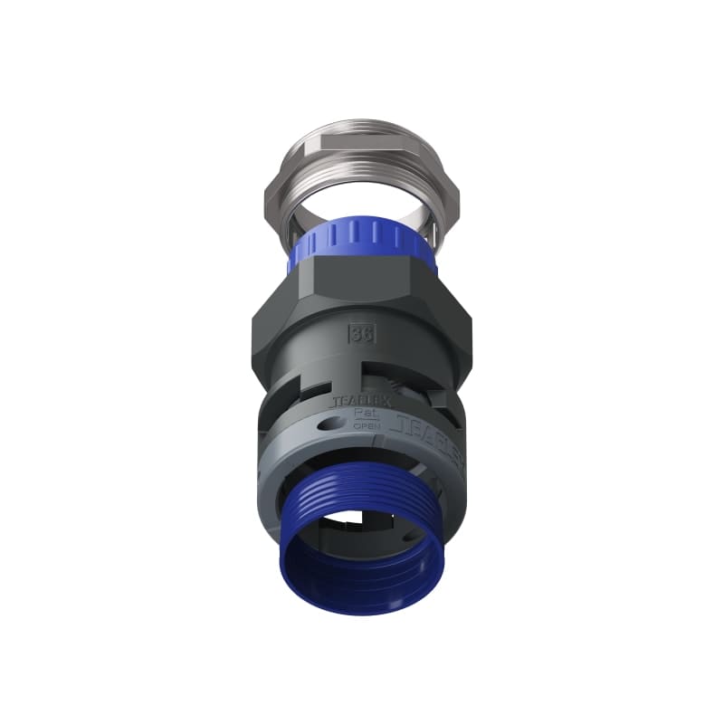 TEAFLEX - Raccordo pressacavo 36 poli 32-36 con filetto metallico IP68/IP69K.