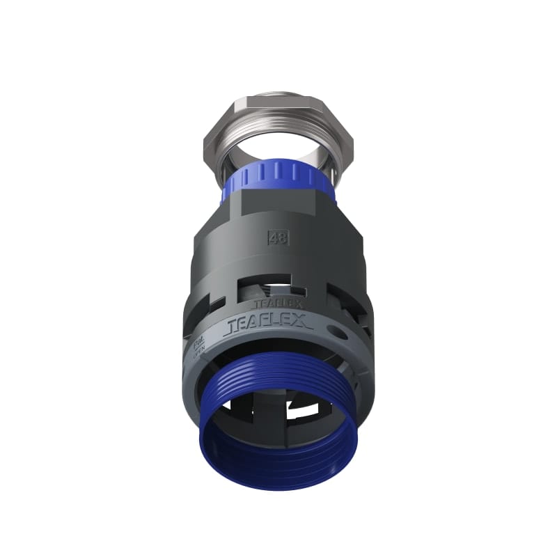 TEAFLEX - raccordo press 48iso40 29-34 sr diritto con filetto metallico ip68/ip69k