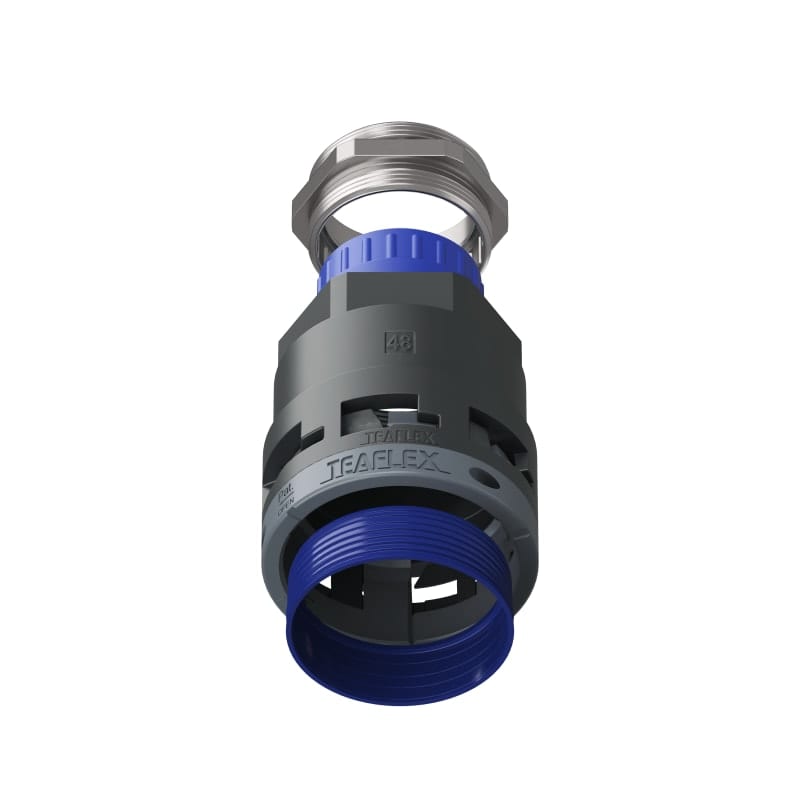 TEAFLEX - Raccordo pressacavo 48 pagine 36 27 32 con filetto metallico IP68/IP69K.