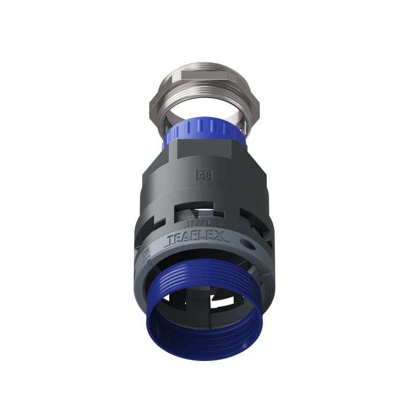 TEAFLEX - Raccordo pressacavo 48 pagine 36 29 34 SR diritto con filetto metallico IP68/IP69K.
