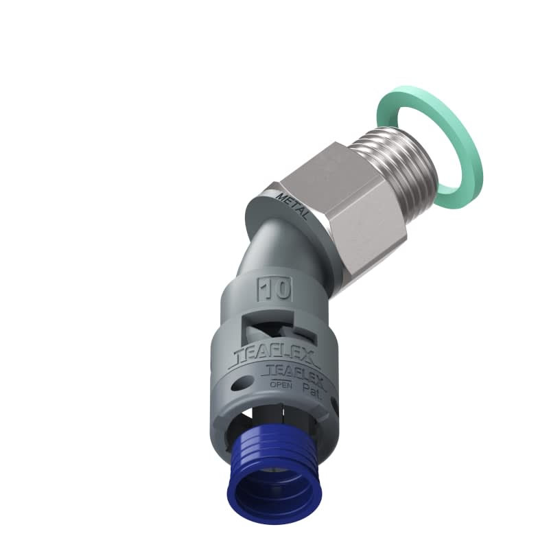 TEAFLEX - CURVA 45 IP68 BF10 M16  GRIGI M8GBF10M16