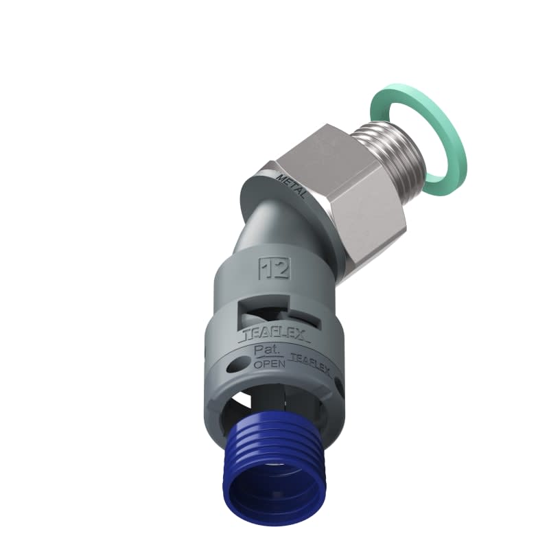 TEAFLEX - CURVA 45 IP68 BF12 M16  GRIGI M8GBF12M16