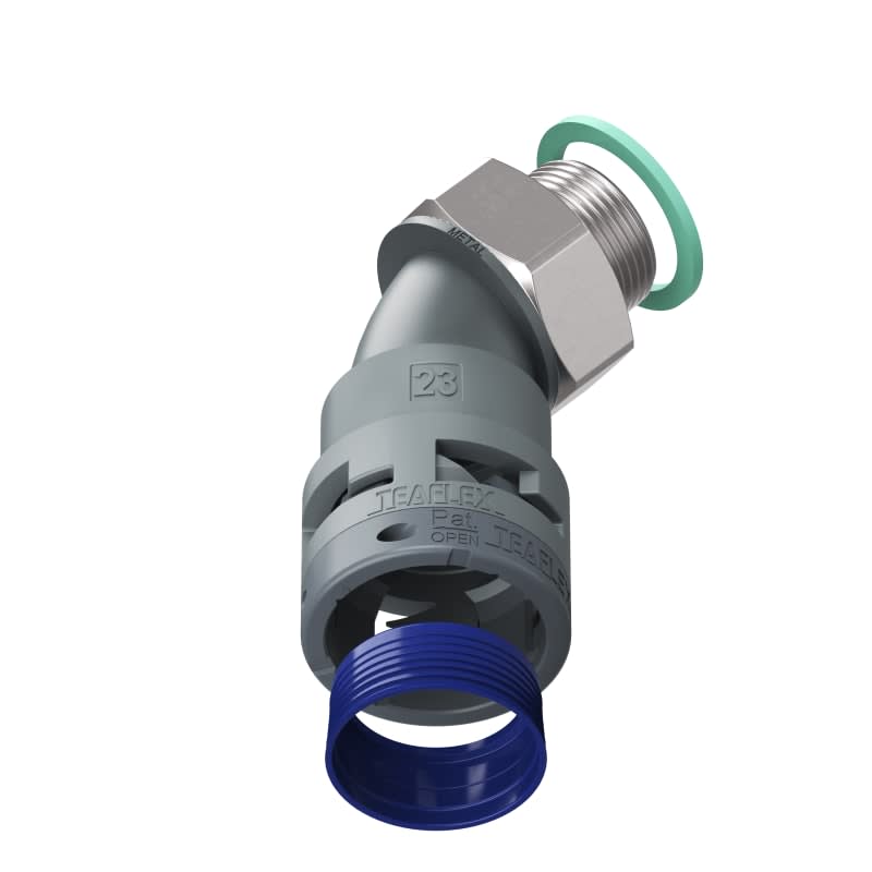 TEAFLEX - CURVA 45 IP68 BF23 M25 GRIGI M8GBF23M25