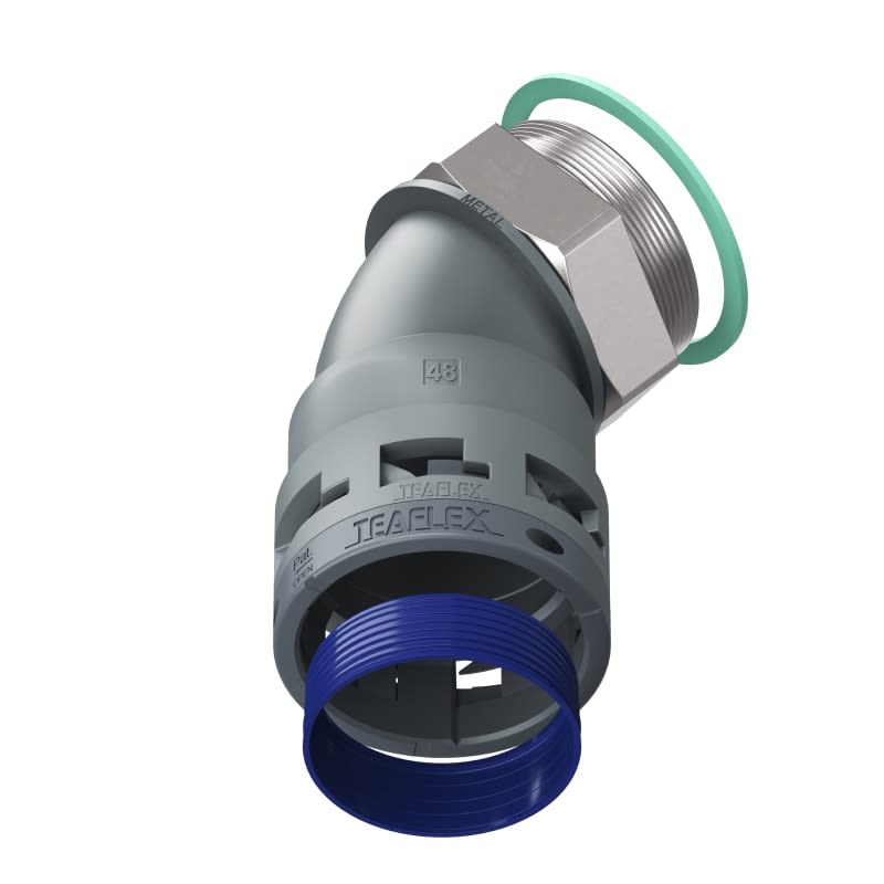 TEAFLEX - CURVA 45 IP68 BF48 PG48 GRIGI M8GBF48P48