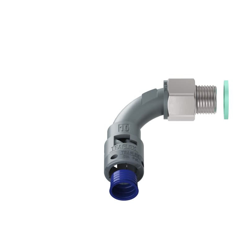 TEAFLEX - CURVA 90 IP68 BN10 PG09 GRIGI M8GBN10P09