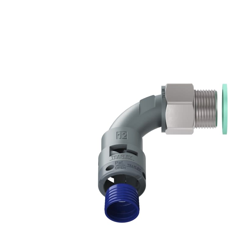 TEAFLEX - CURVA 90 IP68 BN12 PG13 GRIGI M8GBN12P13