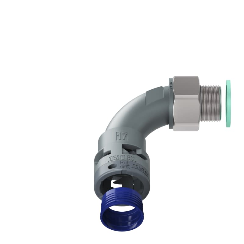 TEAFLEX - CURVA 90 IP68 BN17 PG13 GRIGI M8GBN17P13