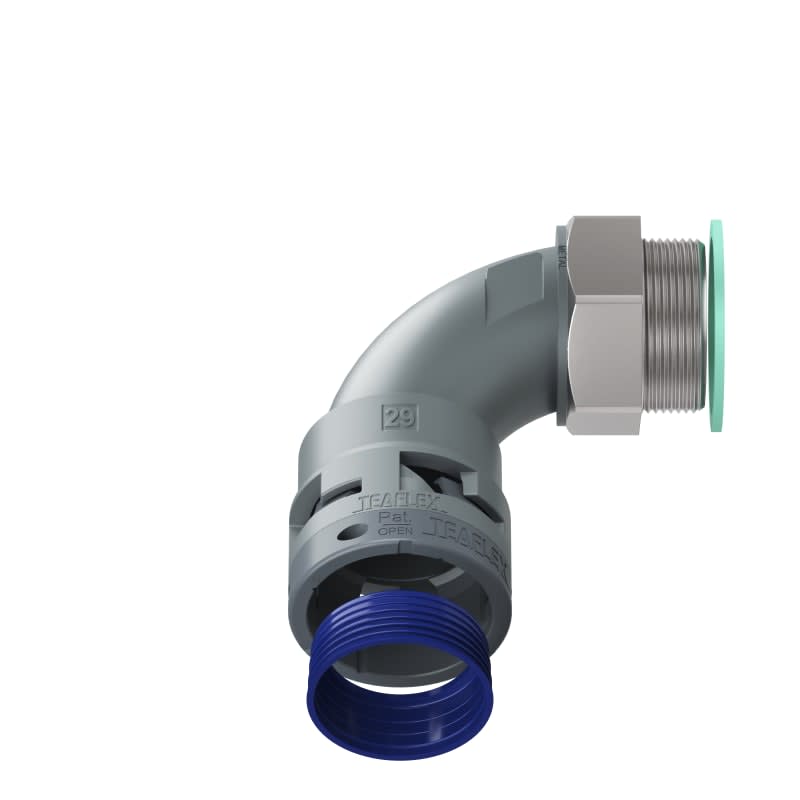 TEAFLEX - CURVA 90 IP68 BN29 PG29 GRIGI M8GBN29P29