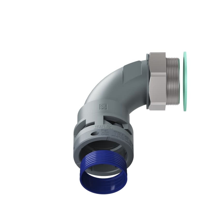 TEAFLEX - CURVA 90 IP68 BN36 PG36 GRIGI M8GBN36P36