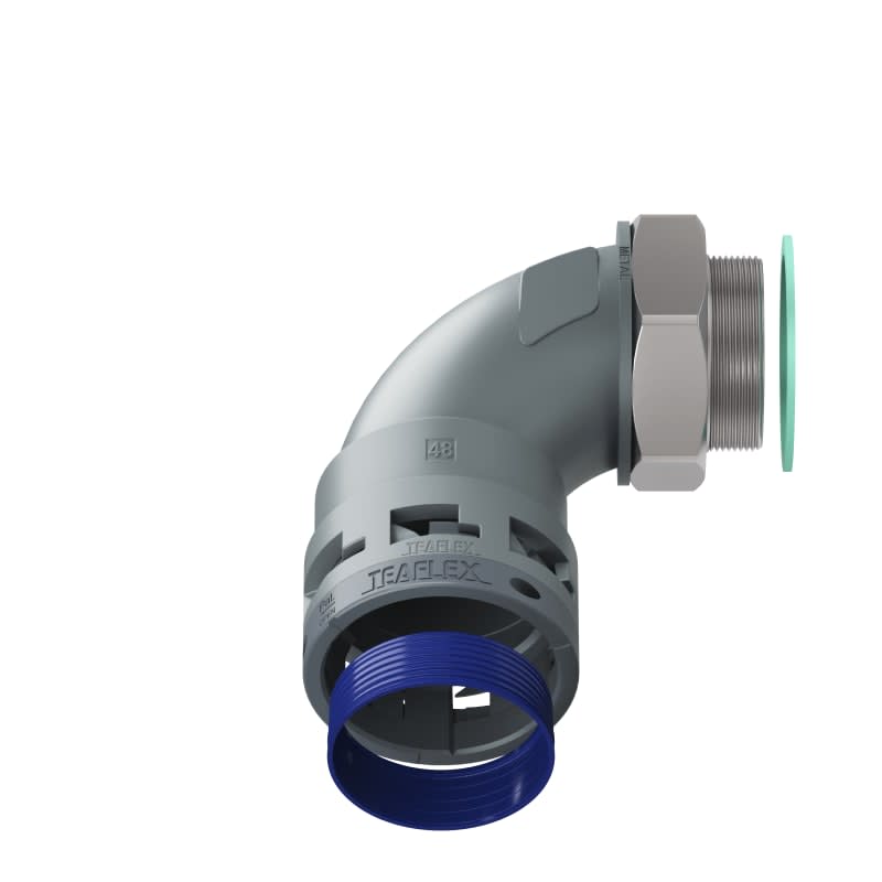 TEAFLEX - CURVA 90 IP68 BN48 M50  GRIGI M8GBN48M50