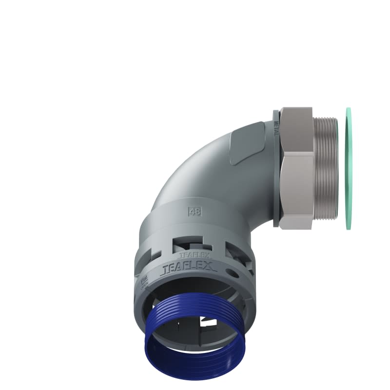 TEAFLEX - CURVA 90 IP68 BN48 PG48 GRIGI M8GBN48P48