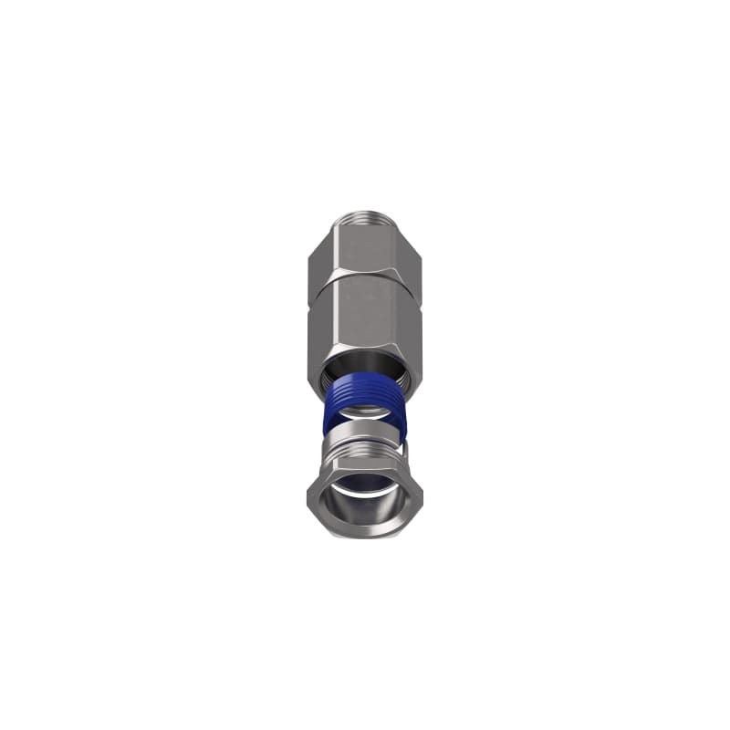 TEAFLEX - Raccordo rapido in ottone nichelato maschio girevole per guaine corrugate in poliammide IP67 ISO20.