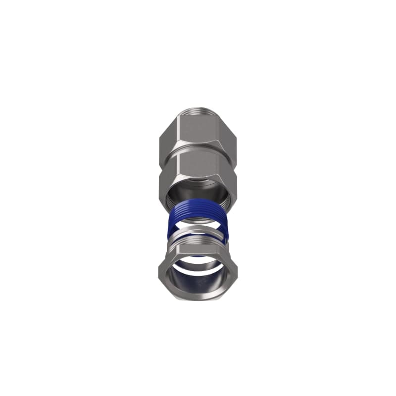 TEAFLEX - Raccordo ottone nichelato maschio girevole per guaine corrugate poliammide IP67 M.G. RAPIDO D.23 ISO25.