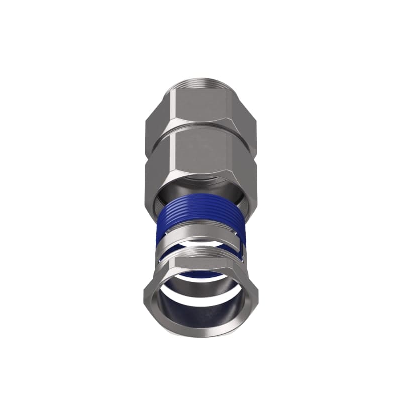 TEAFLEX - Raccordo rapido in ottone nichelato maschio girevole per guaine corrugate in poliammide D.36 ISO40 IP67.