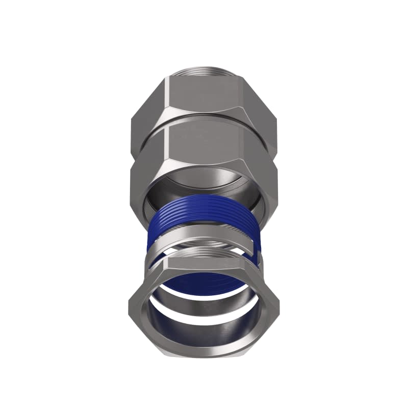 TEAFLEX - Raccordo ottone nichelato maschio girevole per guaine corrugate poliammide IP67 M.G. rapido D.48 ISO50. MRGM508