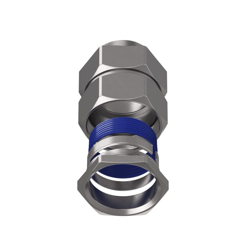 TEAFLEX - Raccordo ottone nichelato maschio girevole per guaine corrugate poliammide IP67 M.G. rapido D.48 ISO50.