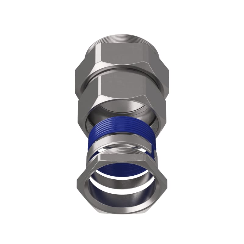 TEAFLEX - Raccordo rapido in ottone nichelato maschio girevole per guaine corrugate in poliammide IP67 ISO63. MRGM638