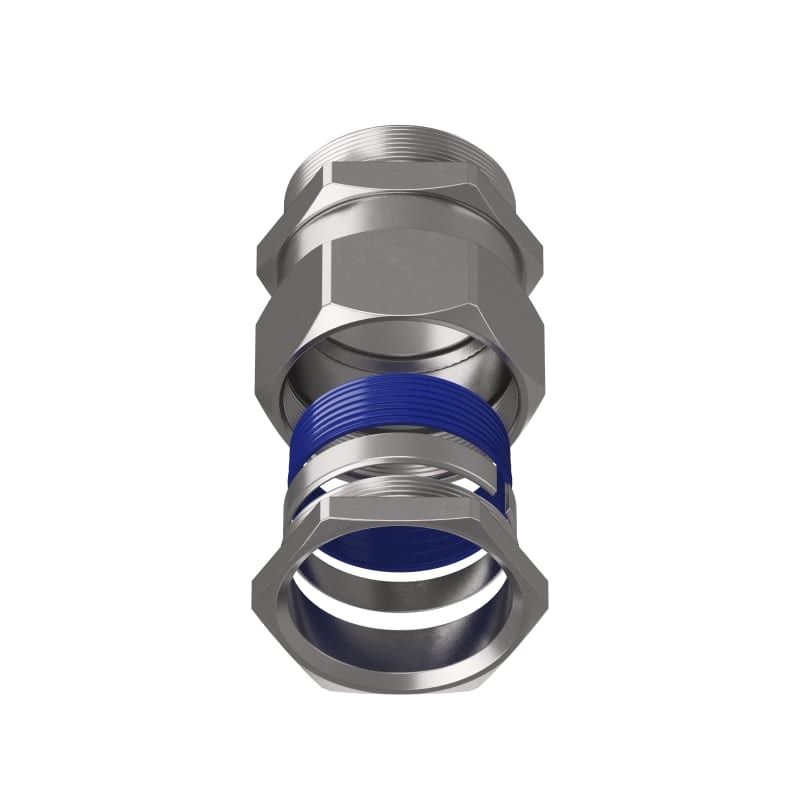 TEAFLEX - Raccordo ottone nichelato maschio girevole per guaine corrugate poliammide IP67.