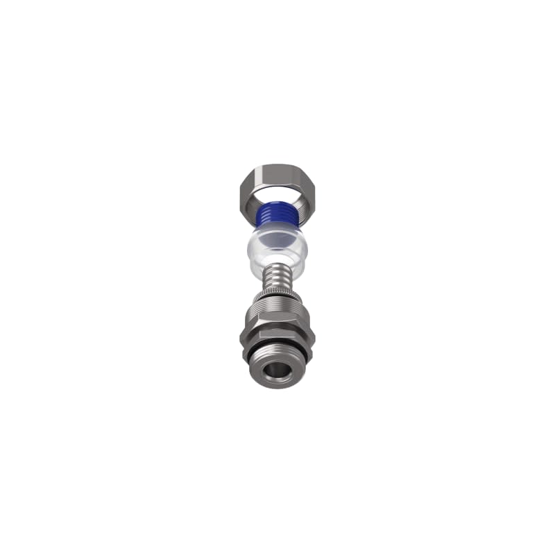 TEAFLEX - Raccordo maschio girevole in ottone nichelato per guaine poliammide trecciate IP67.