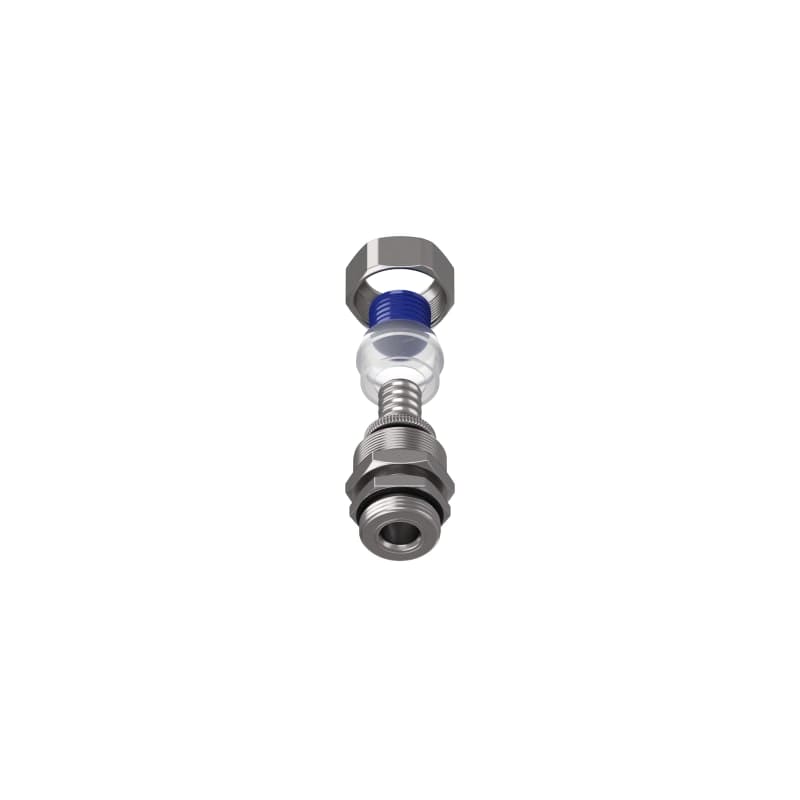 TEAFLEX - Raccordo maschio girevole in ottone nichelato per guaine poliammide trecciate IP67.