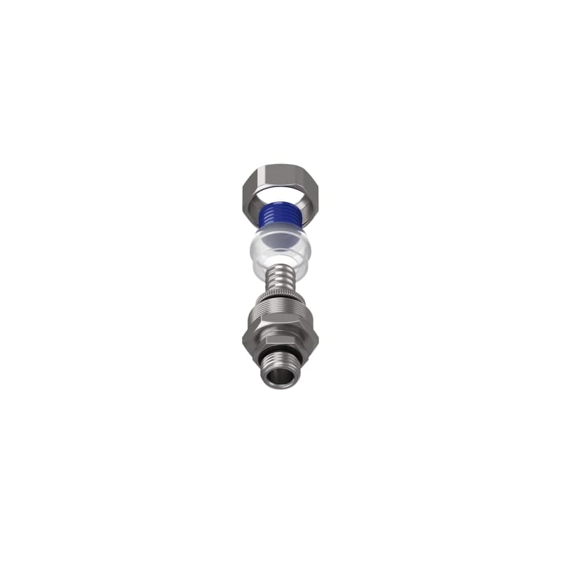 TEAFLEX - Raccordo girevole maschio in ottone nichelato per guaine in poliammide trecciate IP67 M16X1,5.