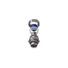 TEAFLEX - Raccordo maschio in ottone nichelato girevole per guaine in poliammide trecciate IP67.