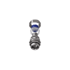 TEAFLEX - Raccordo maschio in ottone nichelato girevole per guaine in poliammide trecciate IP67.
