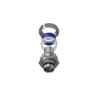 TEAFLEX - Raccordo girevole maschio in ottone nichelato per guaine in poliammide trecciate IP67 M25X1,5.