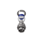 TEAFLEX - Raccordo girevole maschio in ottone nichelato per guaine poliammide trecciate IP67 M32X1,5.