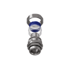 TEAFLEX - Raccordo maschio in ottone nichelato girevole per guaine in poliammide trecciate IP67.