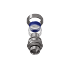 TEAFLEX - Raccordo maschio in ottone nichelato girevole per guaine in poliammide trecciate IP67 M32X1,5.