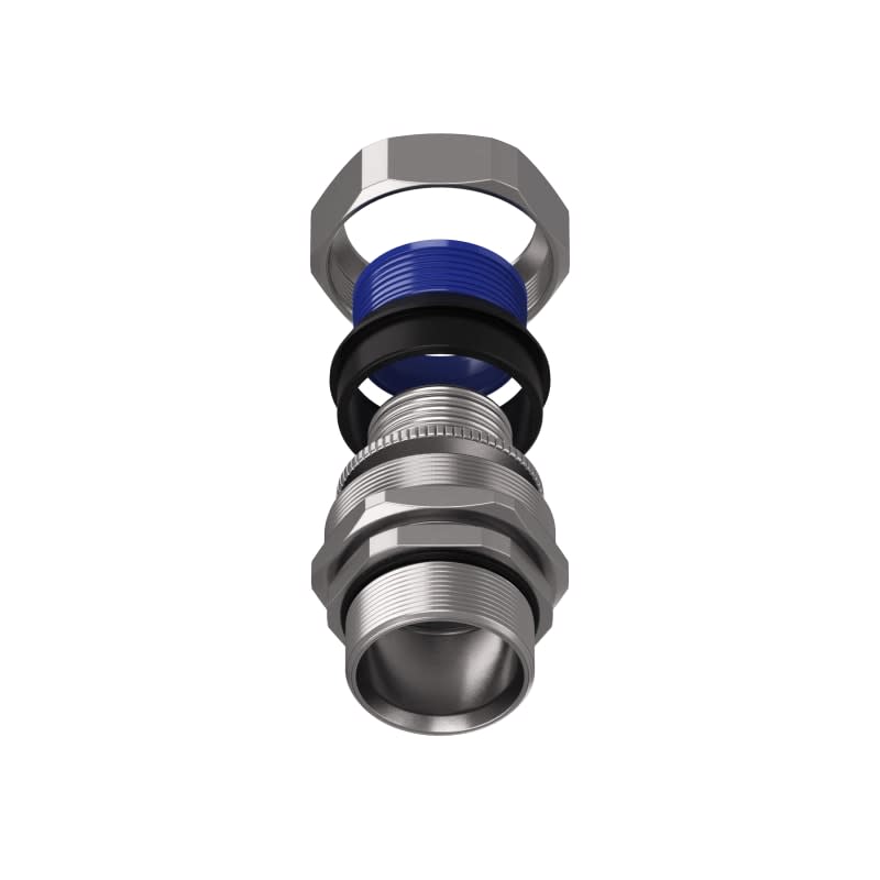 TEAFLEX - Raccordo maschio in ottone nichelato girevole per guaine in poliammide trecciate IP67. P36MG4036