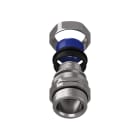 TEAFLEX - Raccordo maschio in ottone nichelato girevole per guaine in poliammide trecciate IP67.