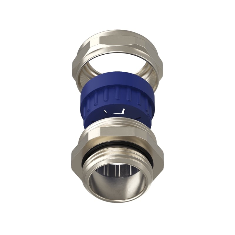TEAFLEX - Pressacavo allargato 20-25mm 1 foro ottone nichelato IP68.