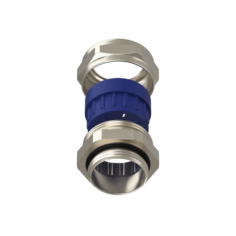 TEAFLEX - Pressacavo allargato 19-23 PG21 in ottone nichelato con IP68 per 1 foro. PRA2123