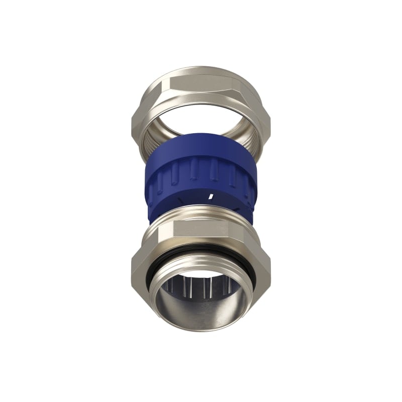 TEAFLEX - Pressacavo allargato 19-23 PG21 in ottone nichelato con IP68 per 1 foro.