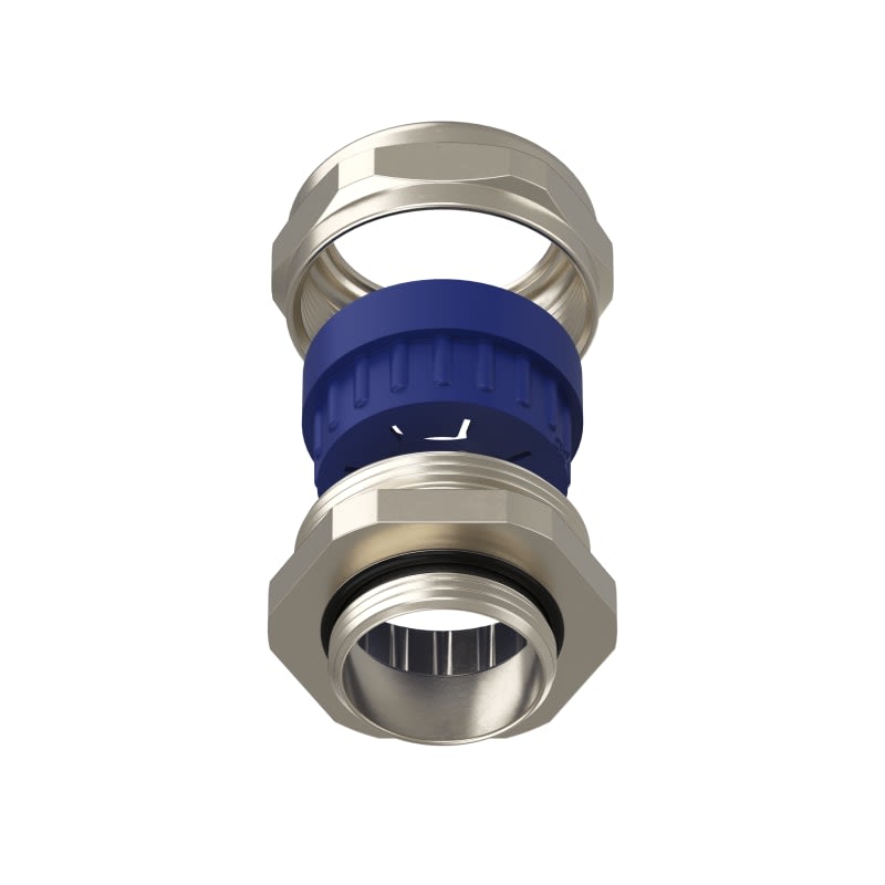 TEAFLEX - Pressacavo allargato 21-25 PG21 in ottone nichelato IP68 con 1 foro.