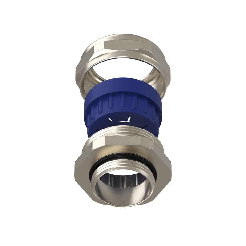 TEAFLEX - Pressacavo allargato 21-25 PG21 in ottone nichelato IP68 con 1 foro.