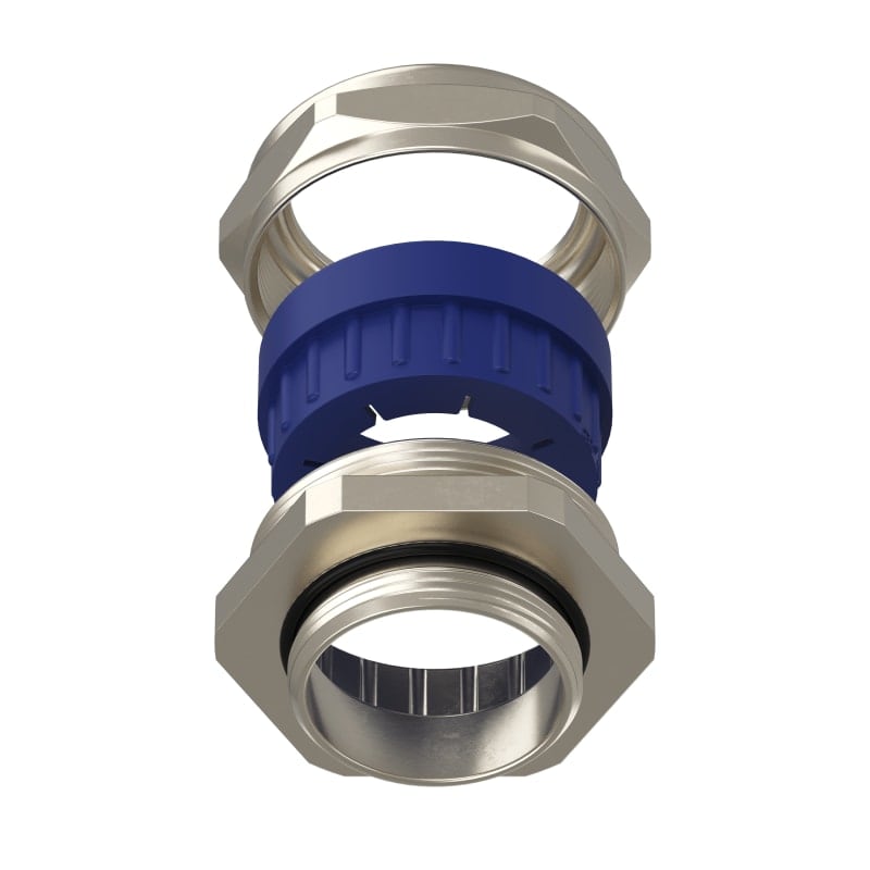 TEAFLEX - Pressacavo allargato 29-34 PG29 in ottone nichelato IP68 con 1 foro.