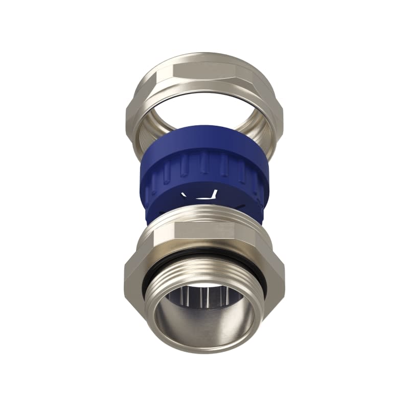 TEAFLEX - Pressacavo allargato M32x1,5 in ottone nichelato IP68 con 1 foro. PRAM3225