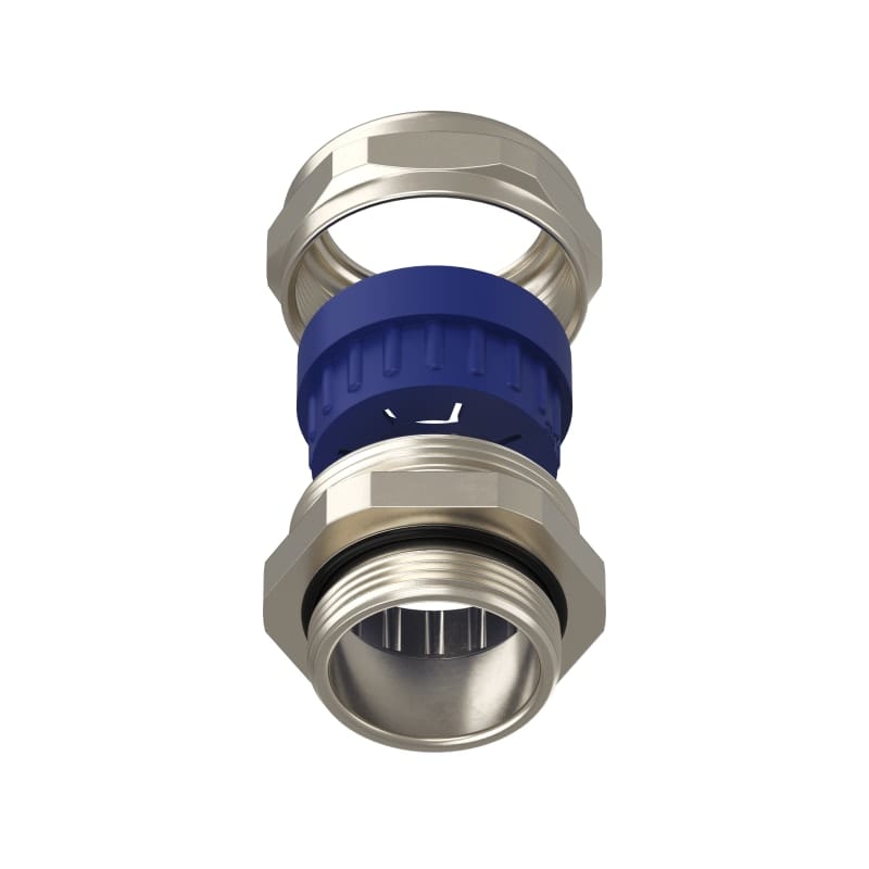 TEAFLEX - Pressacavo allargato M32x1,5 in ottone nichelato IP68 con 1 foro.