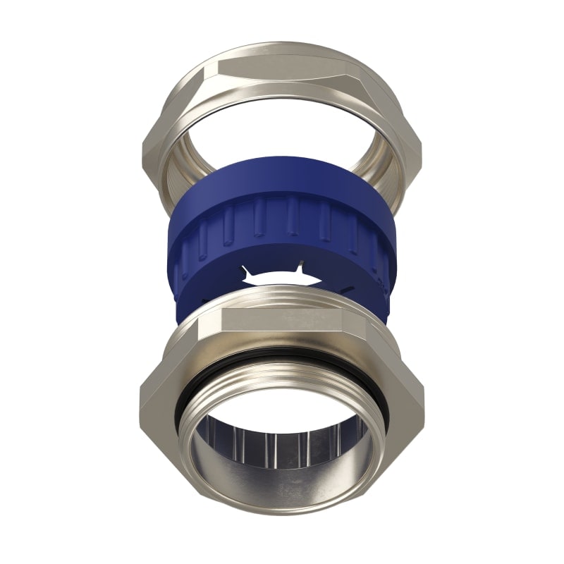 TEAFLEX - Pressacavo allargabile M40x1,5 in ottone nichelato con IP68, 1 foro.