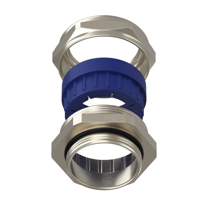 TEAFLEX - Pressacavo allargato 32-36 M40x1,5 in ottone nichelato IP68 con 1 foro.