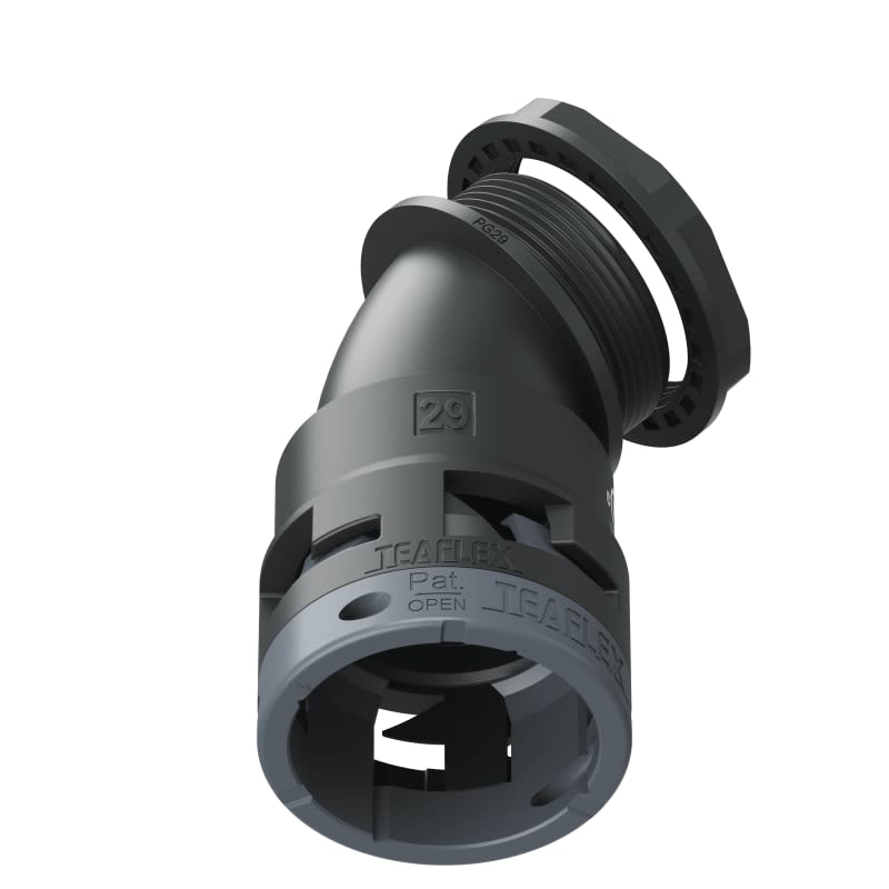 TEAFLEX - CURVA 45 IP66 BF29 PG29 NERO U6BBF29P29