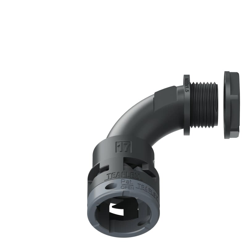 TEAFLEX - CURVA 90 IP66 BN17 M20 NERO U6BBN17M20