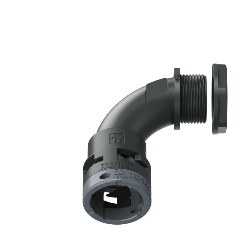 TEAFLEX - CURVA 90 IP66 BN17 PG16 NERO
